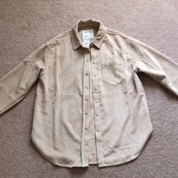Bluenotes Oversized Button-Up Shirt (Sand, XS) - Picture 1 of 3